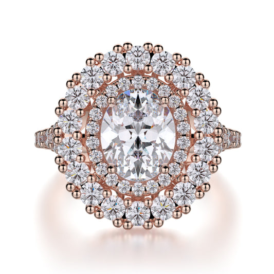 Michael M 18k Rose Gold Europa Engagement Ring