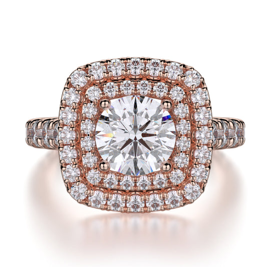 Michael M 18k Rose Gold Loud Engagement Ring