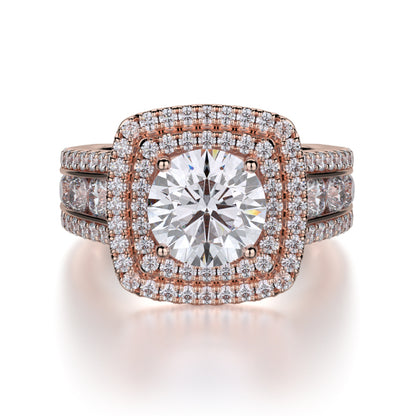 Michael M 18k Rose Gold Loud Engagement Ring