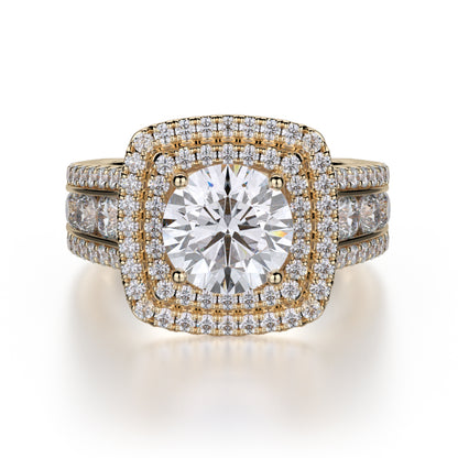 Michael M 18k Yellow Gold Loud Engagement Ring