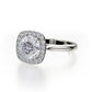 Michael M 18k White Gold Bold Diamond Halo Engagement Ring