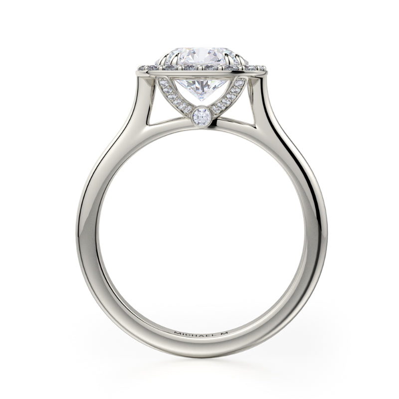 Michael M 18k White Gold Bold Engagement Ring