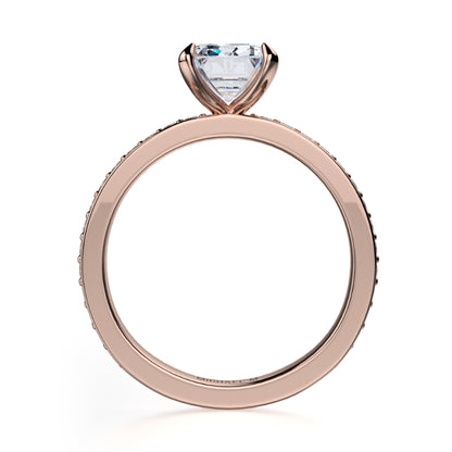 Michael M 18k Rose Gold Bold Engagement Ring