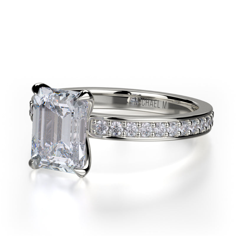 Michael M 18k White Gold Bold Engagement Ring