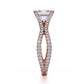 Michael M 18k Rose Gold Defined Engagement Ring