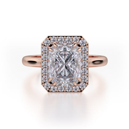 Michael M 18k Rose Gold Bold Engagement Ring