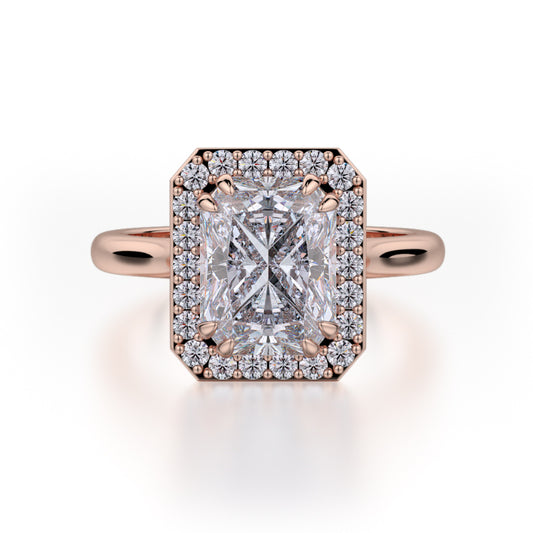 Michael M 18k Rose Gold Bold Engagement Ring