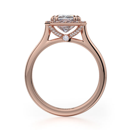 Michael M 18k Rose Gold Bold Engagement Ring