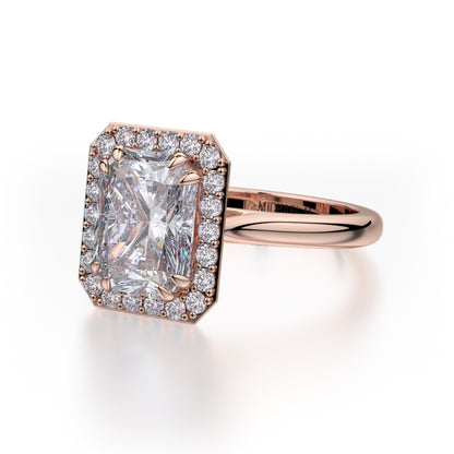 Michael M 18k Rose Gold Bold Engagement Ring