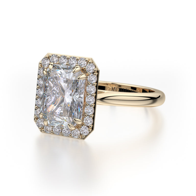 Michael M 18k Yellow Gold Bold Engagement Ring