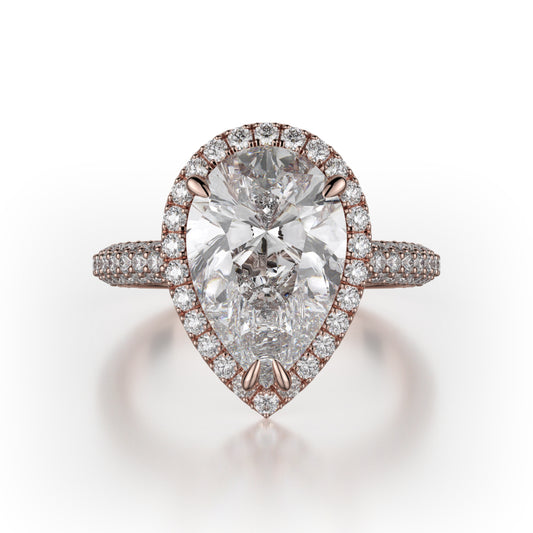 Michael M 18k Rose Gold Defined Engagement Ring