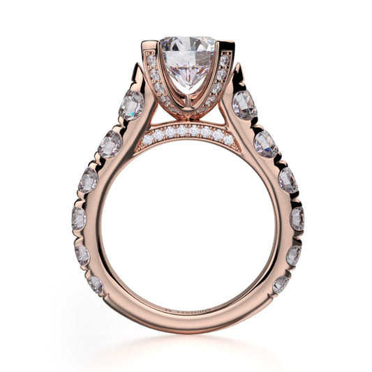 Michael M 18k Rose Gold Stella Engagement Ring