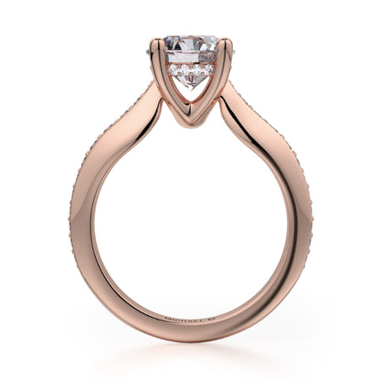 Michael M 18k Rose Gold Crown Engagement Ring