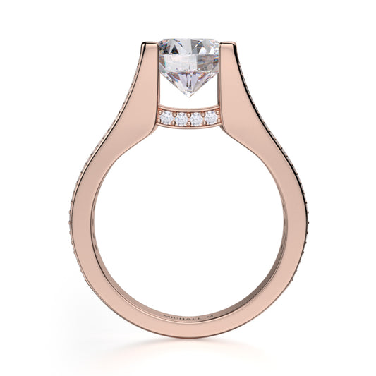 Michael M 18k Rose Gold Loud Engagement Ring