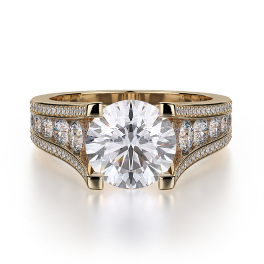 Michael M 18k Yellow Gold Loud Engagement Ring