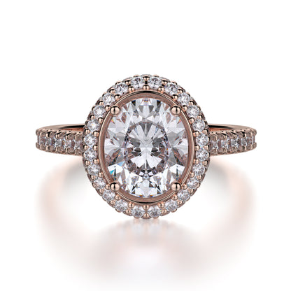 Michael M 18k Rose Gold Defined Engagement Ring