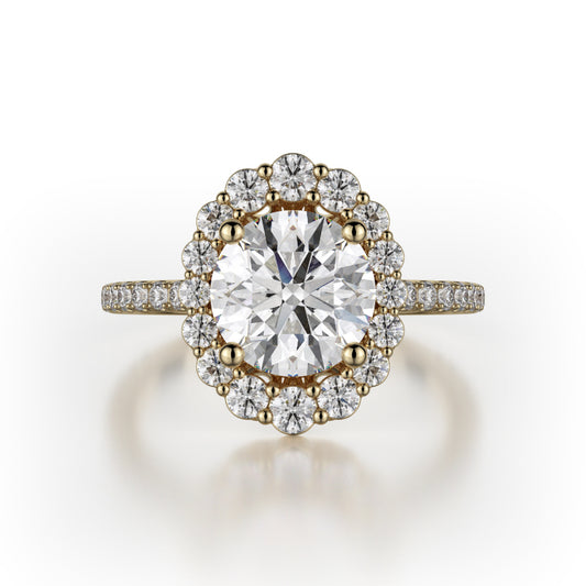 Michael M 18k Yellow Gold Defined Engagement Ring