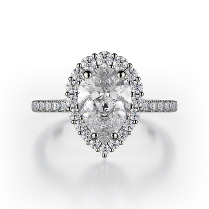Michael M 18k White Gold Defined Engagement Ring