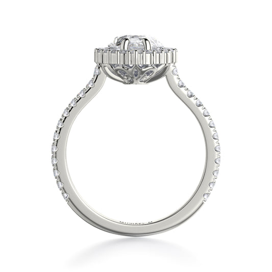 Michael M 18k White Gold Defined Engagement Ring