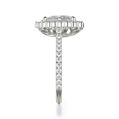 Michael M 18k White Gold Defined Engagement Ring