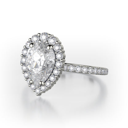 Michael M 18k White Gold Defined Engagement Ring
