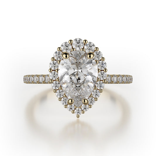 Michael M 18k Yellow Gold Defined Engagement Ring