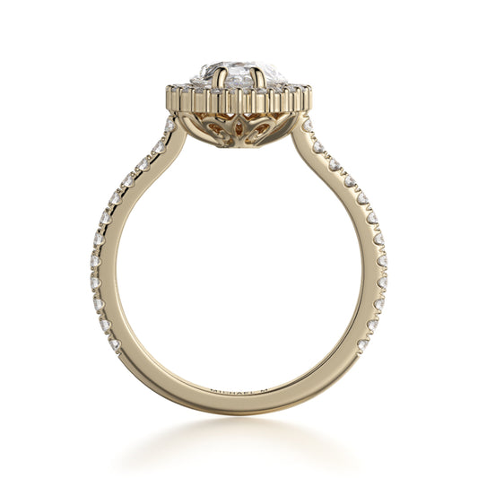 Michael M 18k Yellow Gold Defined Engagement Ring