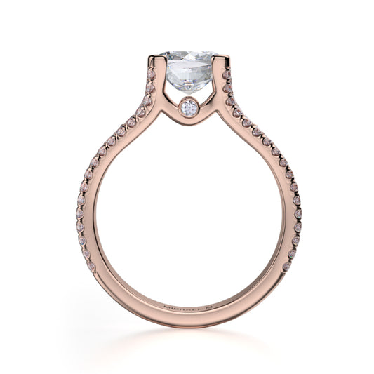 Michael M 18k Rose Gold Loud Engagement Ring