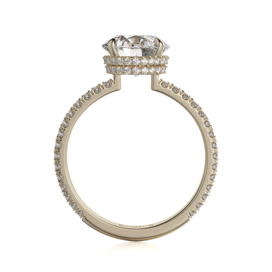 Michael M 18k Yellow Gold Crown Engagement Ring