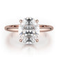 Michael M 18k Rose Gold Crown Engagement Ring