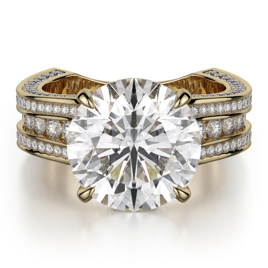 Michael M 18k Yellow Gold Strada Engagement Ring