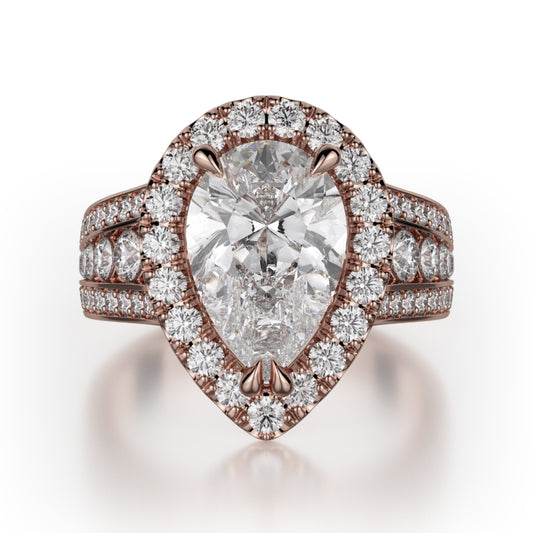 Michael M 18k Rose Gold Stella Engagement Ring