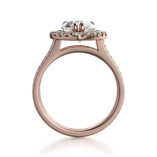 Michael M 18k Rose Gold Stella Engagement Ring