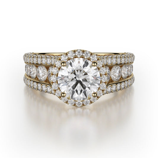 Michael M 18k Yellow Gold Loud Engagement Ring