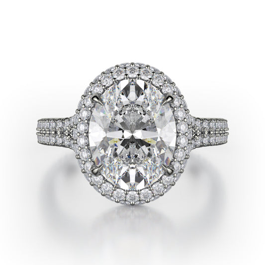 Michael M 18k White Gold Defined Engagement Ring