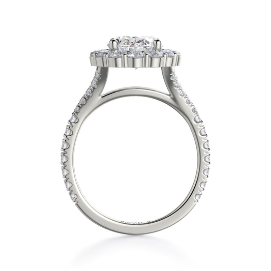 Michael M 18k White Gold Defined Engagement Ring