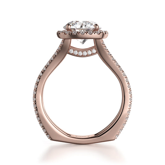 Michael M 18k Rose Gold Europa Engagement Ring