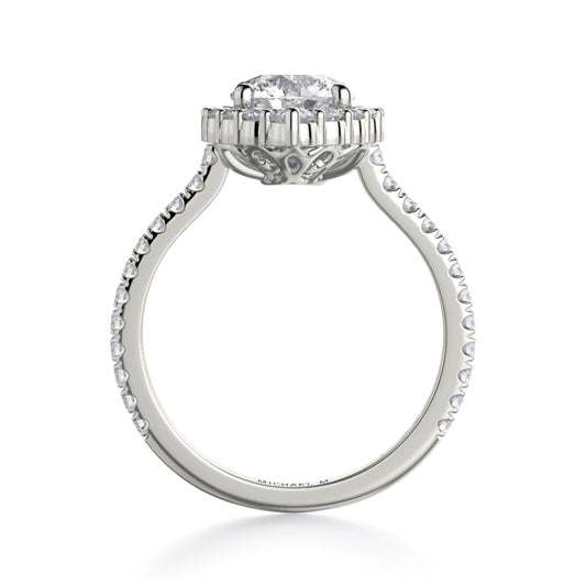 Michael M 18k White Gold Defined Engagement Ring