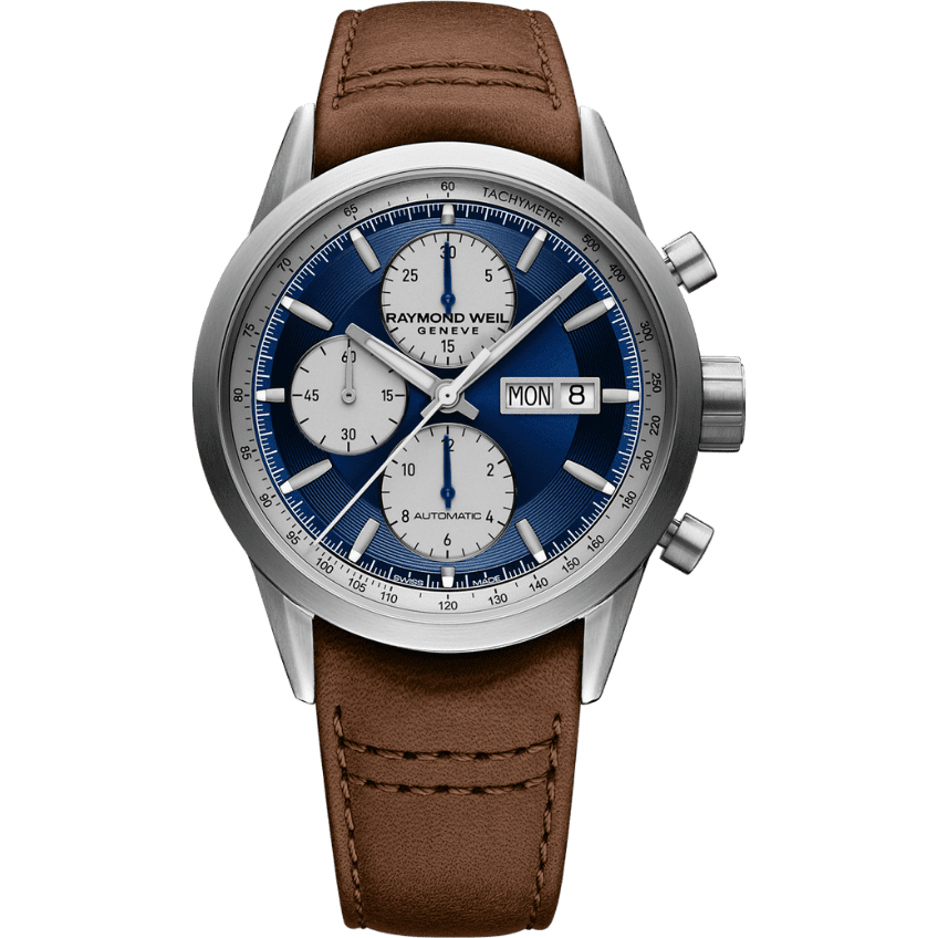 Raymond Weil Freelancer Brown Leather Watch