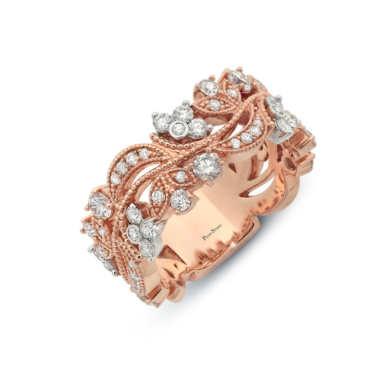 Peter Storm 14k Rose Gold Diamond Wedding Band