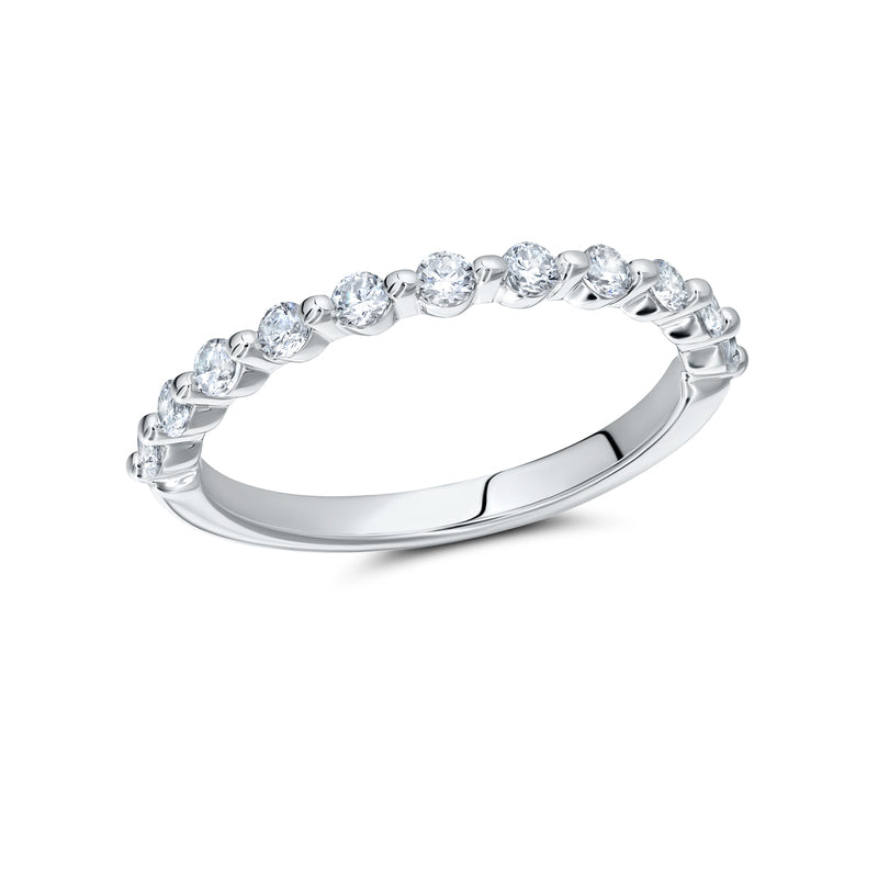 Peter Storm 14k White Gold Diamond Wedding Band