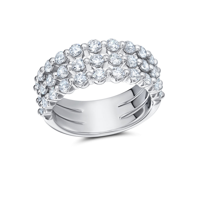 Peter Storm 14k White Gold Diamond Wedding Band