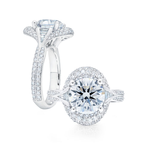 Peter Storm 14k White Gold Halo Engagement Ring