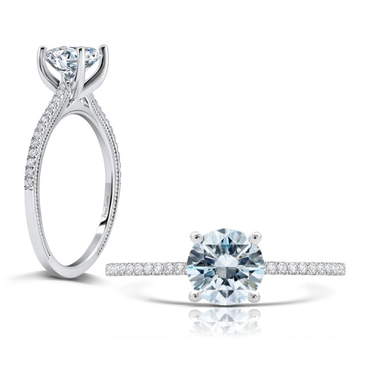 Peter Storm 14k White Gold Solitaire Engagement Ring