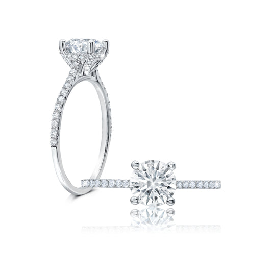 Peter Storm 14k White Gold Solitaire Engagement Ring