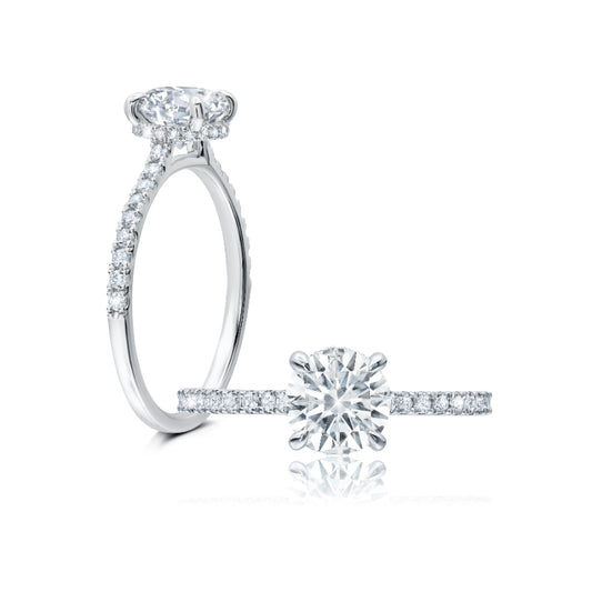 Peter Storm 14k White Gold Solitaire Engagement Ring