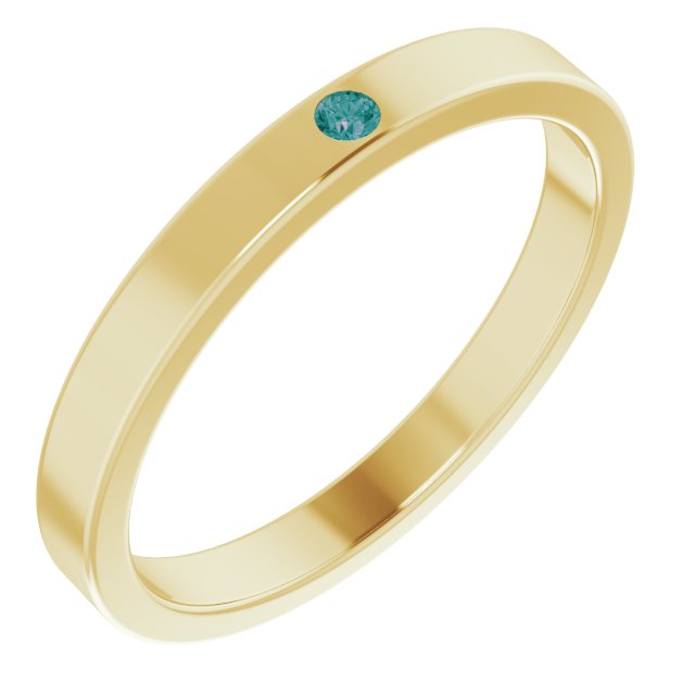 14K Yellow Alexandrite Stackable Family Ring