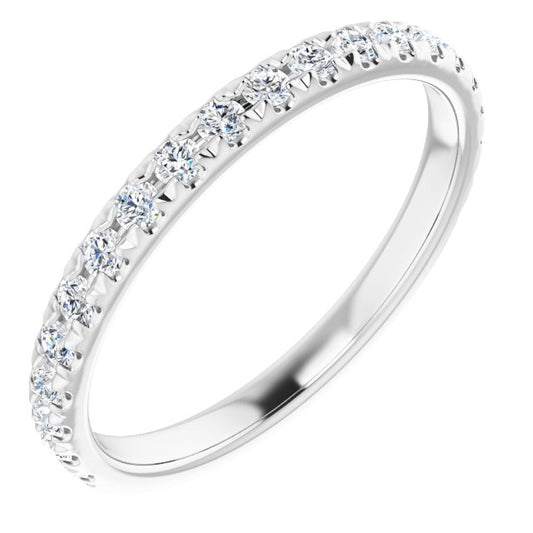 14K White 3/8 CTW Diamond Matching Band