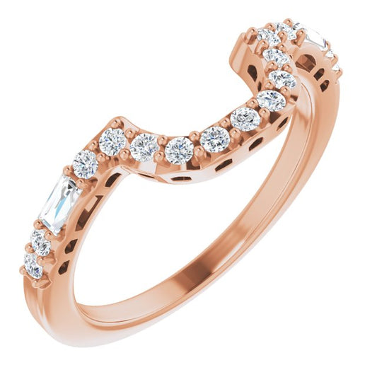 14K Rose 1/3 CTW Diamond Band