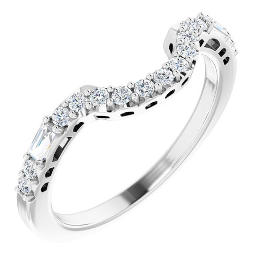 14K White 1/3 CTW Diamond Band
